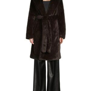 Rebecca Minkoff Dark Brown Fur Wrap NWT